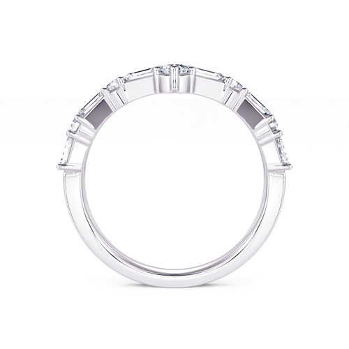 14Kt White Gold Tiara Band with .31cttw Round Natural Diamonds