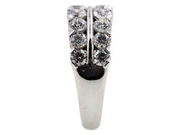 14Kt White Gold Double Band With 2cttw Round Natural Diamonds