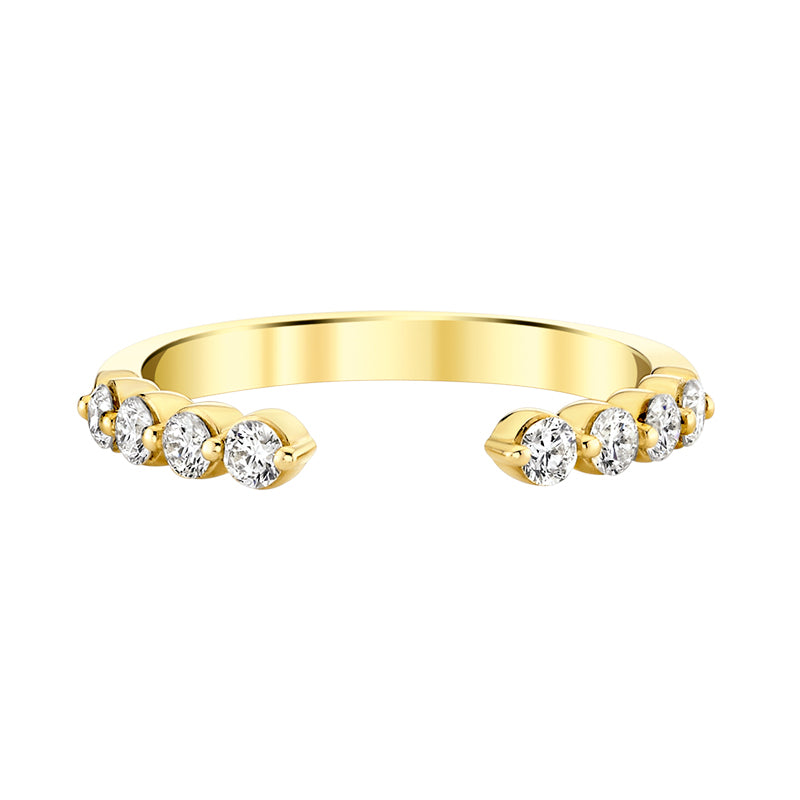 14Kt Yellow Gold Gap Band with Natural Diamonds