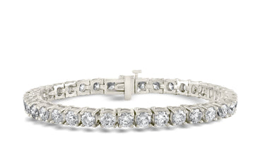 14Kt White Gold Prong-Set 2cttw Round Natural Diamond Tennis Bracelet