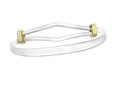 E.L. Designs Sterling Silver Deco Bracelet With 14Kt Accent Wraps