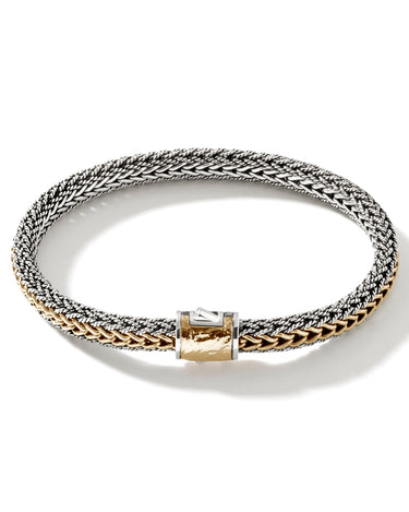 John Hardy 18Kt Gold & Silver Icon 7mm Reversible Chain Bracelet - Size M