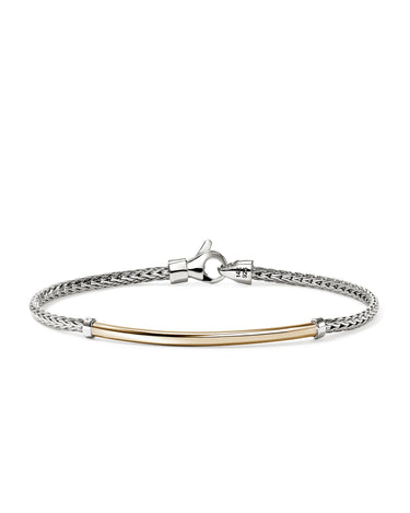 John Hardy Sterling Silver & 14Kt Yellow Gold JH Essentials 2.5mm Bracelet