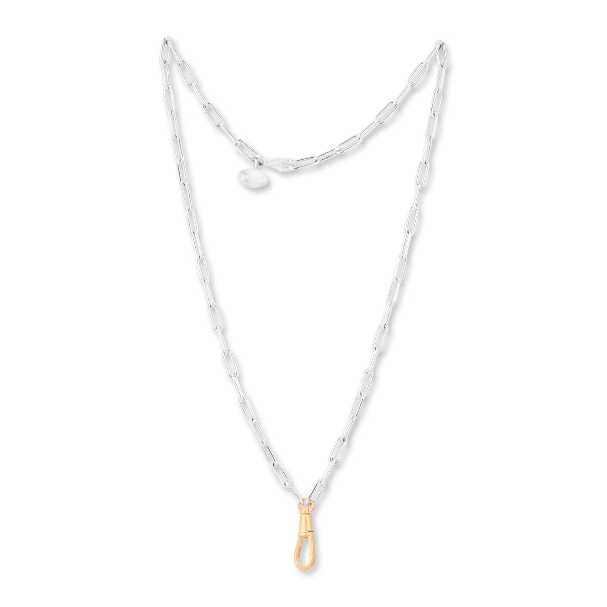 Lika Behar Sterling Silver "Clipski" Adjustable Clip Chain with a 18Kt Yellow Gold Clasp Charm Catcher