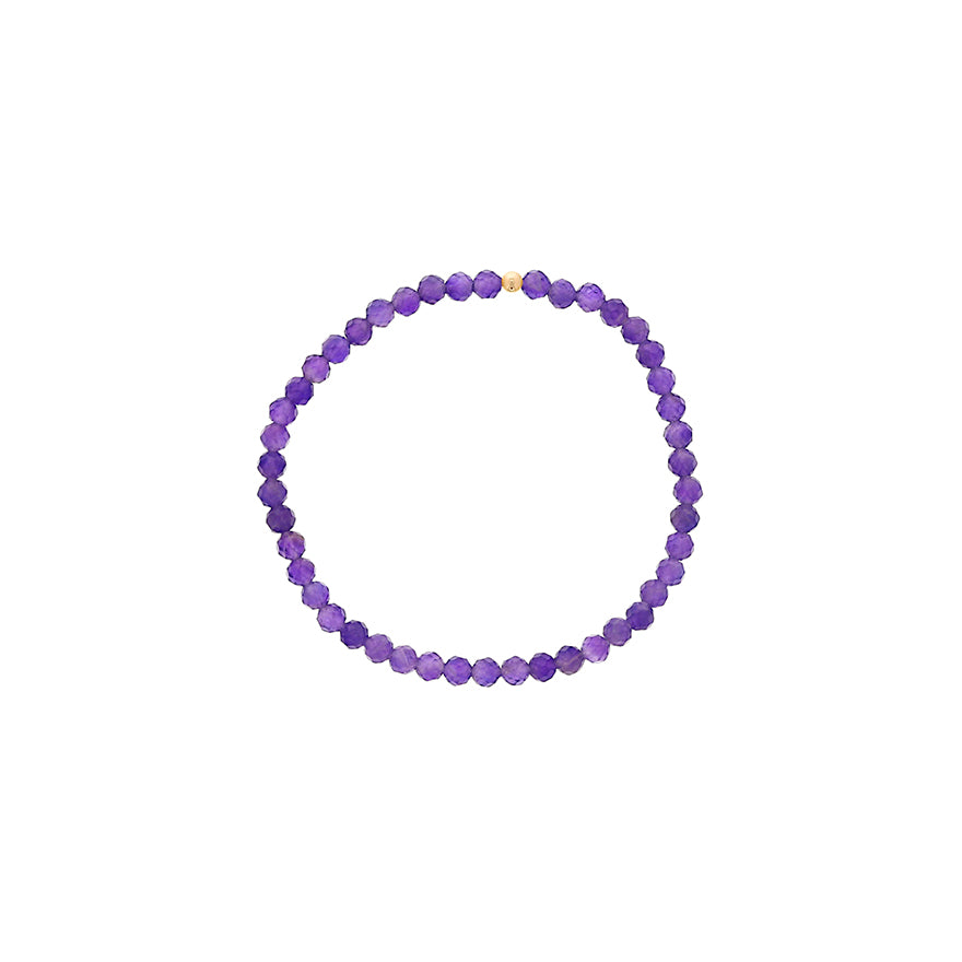 Dee Berkley 4mm Faceted Amethyst Bracelet