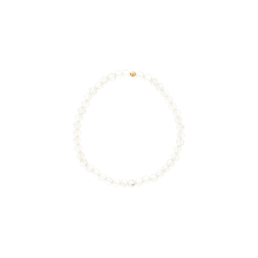 Dee Berkley 4mm Faceted White Topaz Bracelet