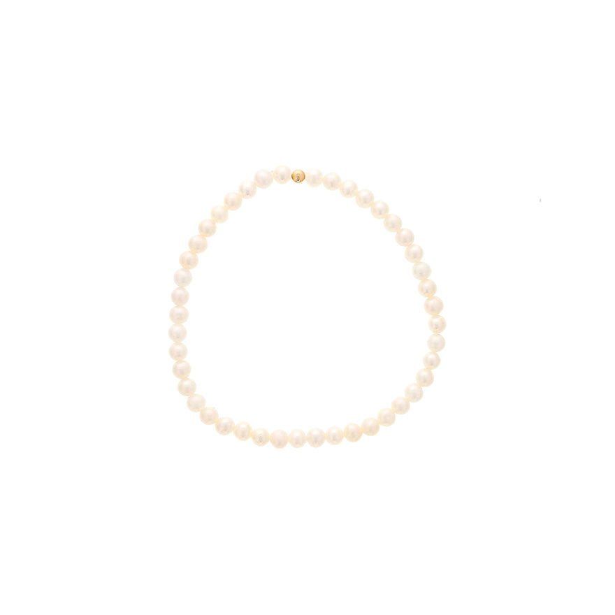 Dee Berkley 4mm Faceted Pearl & Gold Filled Finishing Bead Bracelet