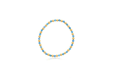 Dee Berkley Alternating 4mm Apatite & Gold Filled Bead Bracelet