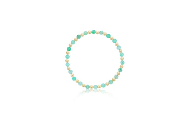 Dee Berkley Alternating 4mm Aventurine & Gold Filled Bead Bracelet