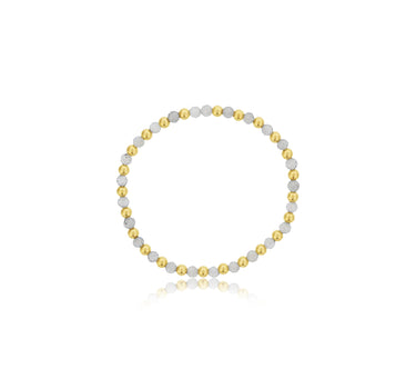 Dee Berkley Alternating 4mm Labradorite & Gold Filled Bead Bracelet