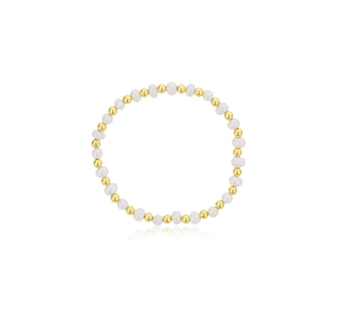 Dee Berkley Alternating 4mm Gold Filled Bead & 4mm Pearl Bracelet
