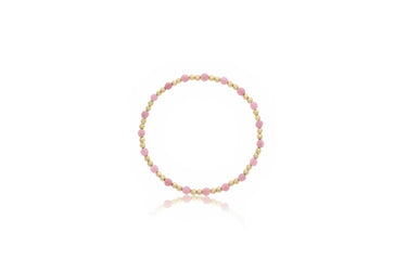 Dee Berkley 2x1 3mm Gold Filled & 4mm Faceted Pink Opal Bead Bracelet