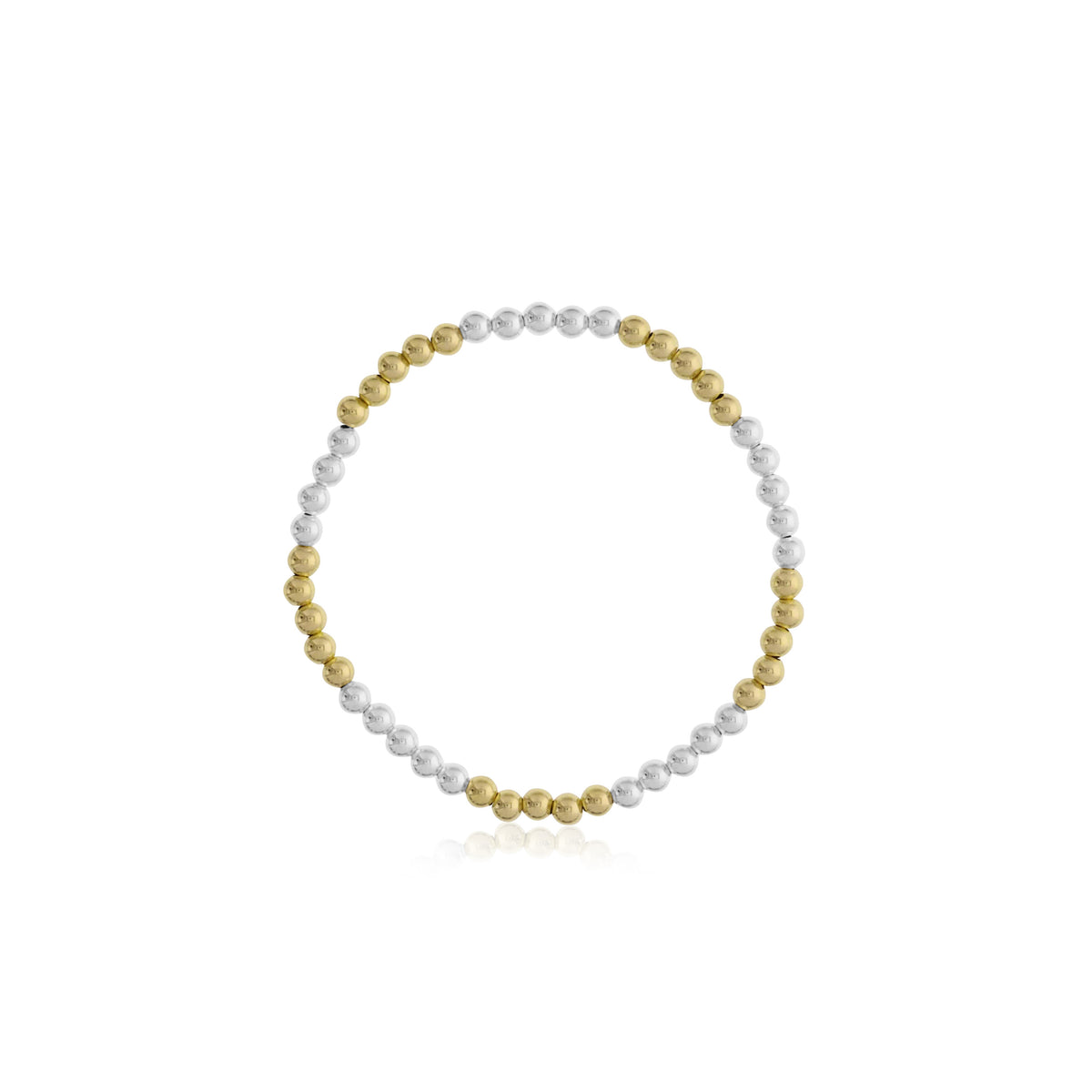 Dee Berkley 5x5 4mm Gold Filled & Sterling Silver Beaded Bracelet
