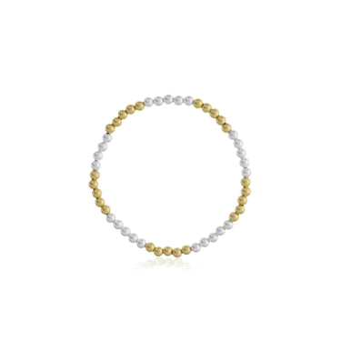 Dee Berkley 5x5 4mm Gold Filled & Sterling Silver Beaded Bracelet