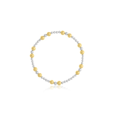 Dee Berkley 3 & 4mm Sterling Silver & 5mm Gold Filled Beaded Bracelet