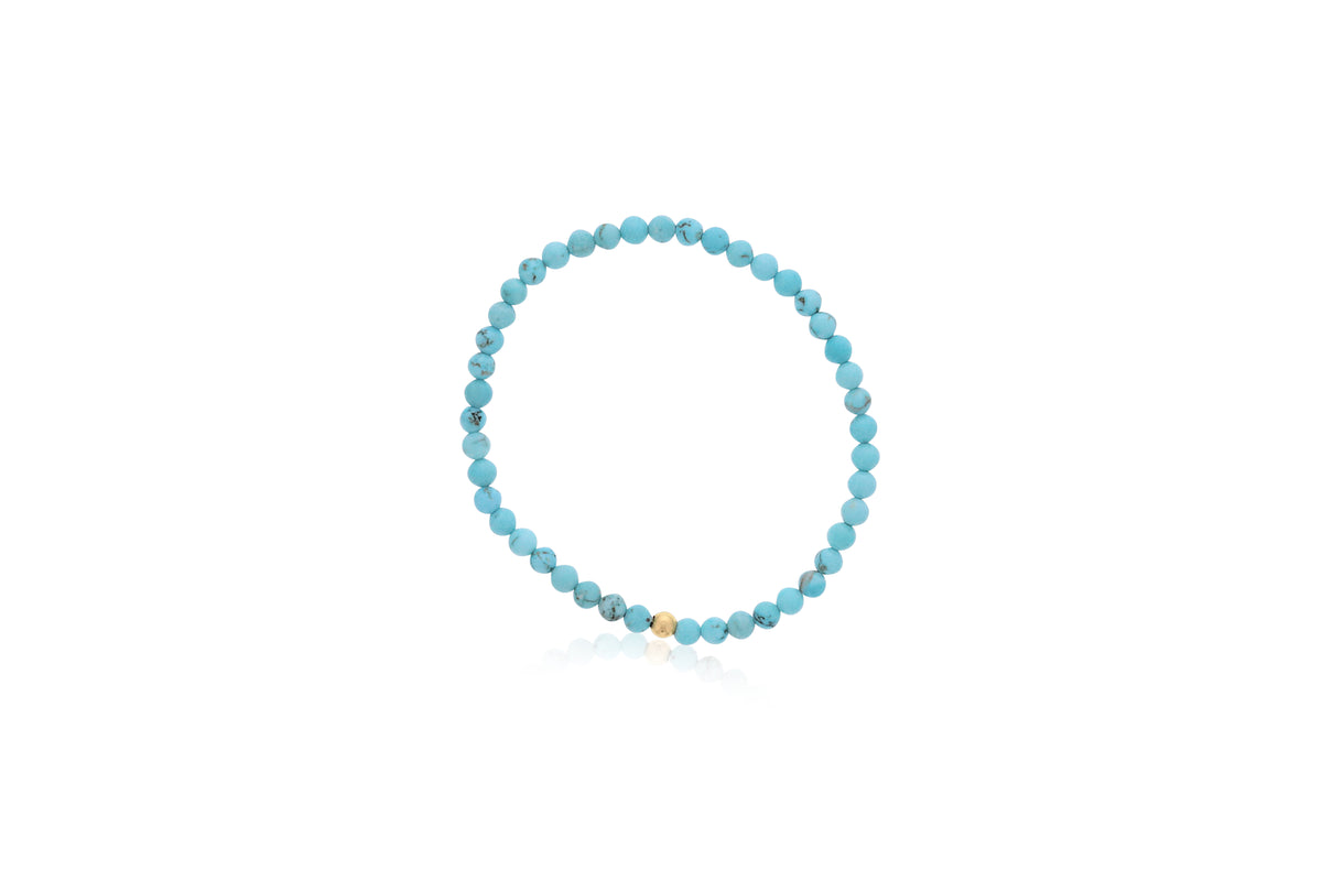 Dee Berkley 4mm Faceted Blue Howlite Bracelet