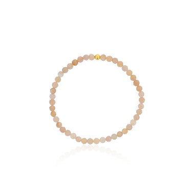 Dee Berkley 4mm Faceted Peach Moonstone Bracelet