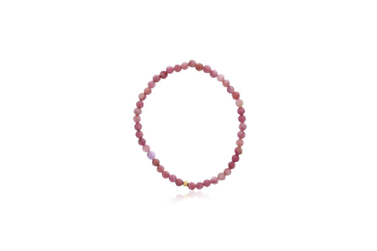 Dee Berkley 4mm Faceted Rhodonite Bracelet