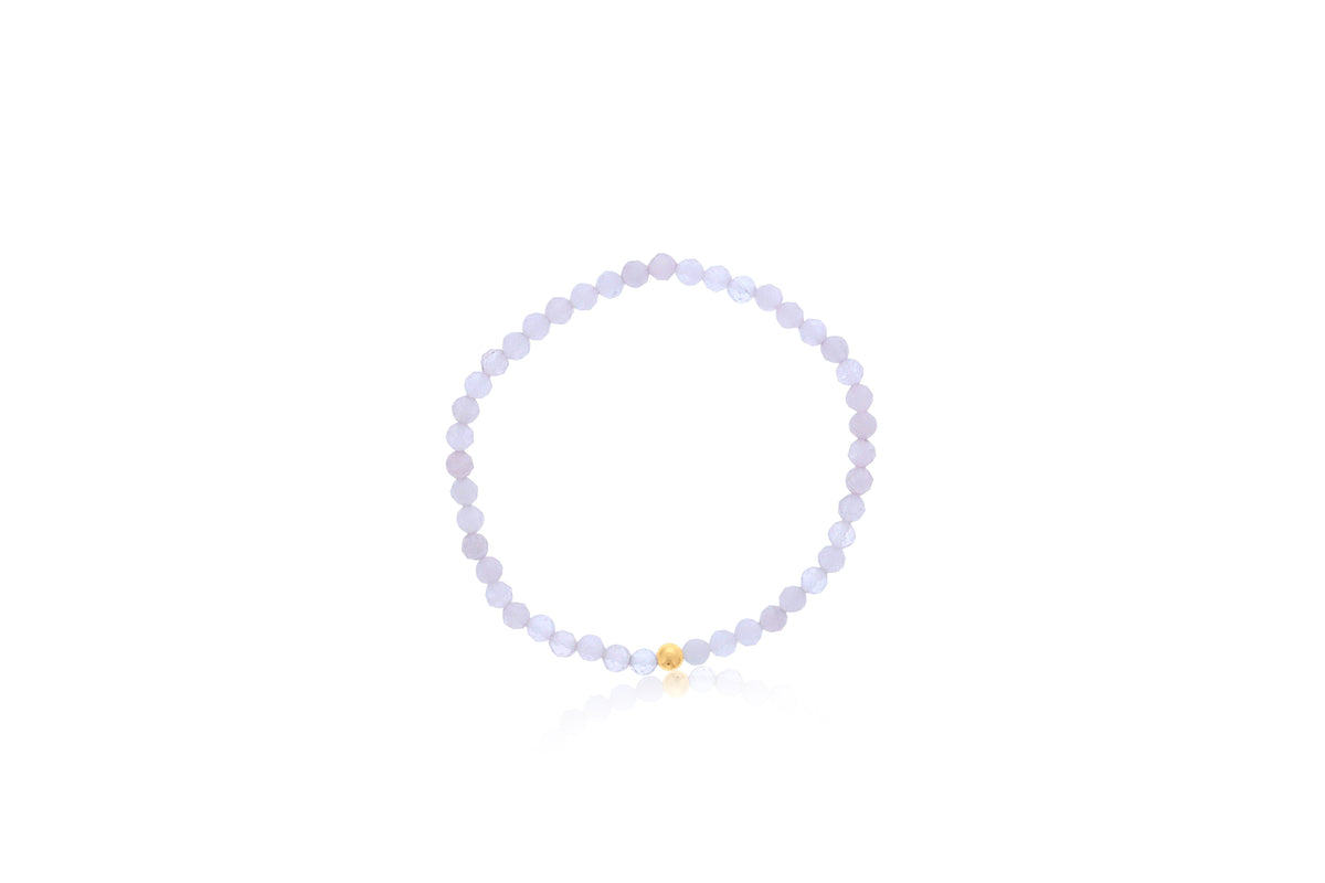 Dee Berkley 4mm Faceted Rose Quartz Bracelet