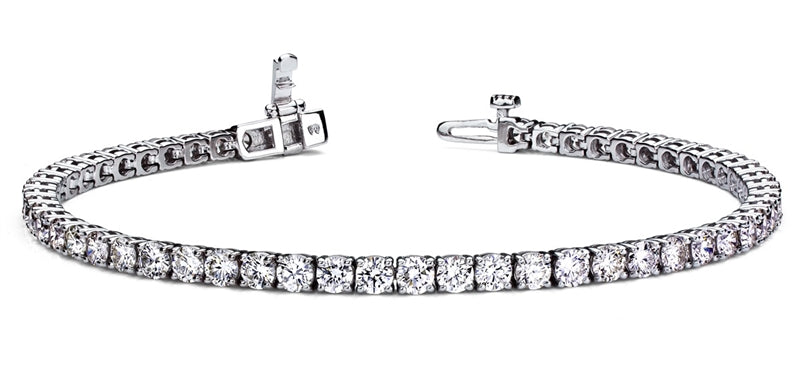14Kt White Gold 2.00cttw Lab-Grown Round Diamond Tennis Bracelet