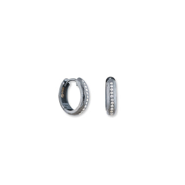 Lika Behar Oxidized Sterling Silver "Diana" Hoops