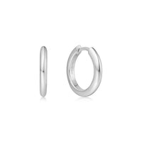 Ania Haie Sterling Silver Tube Small Huggie Hoop Earrings