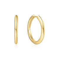 Ania Haie 14Kt Gold Overlay Tube Medium Hoop Earrings