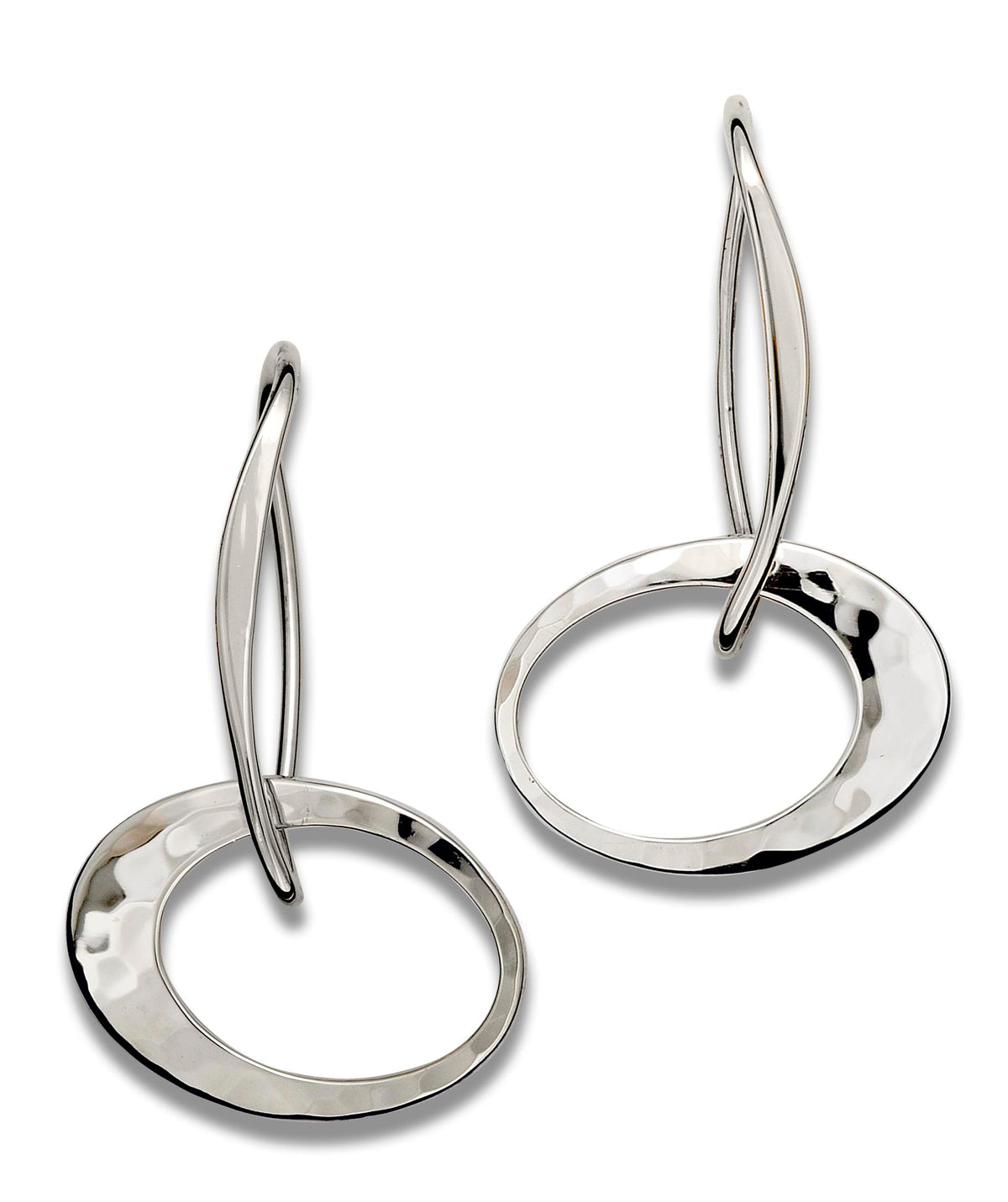 E.L. Designs Sterling Silver Petite Elliptical Earrings