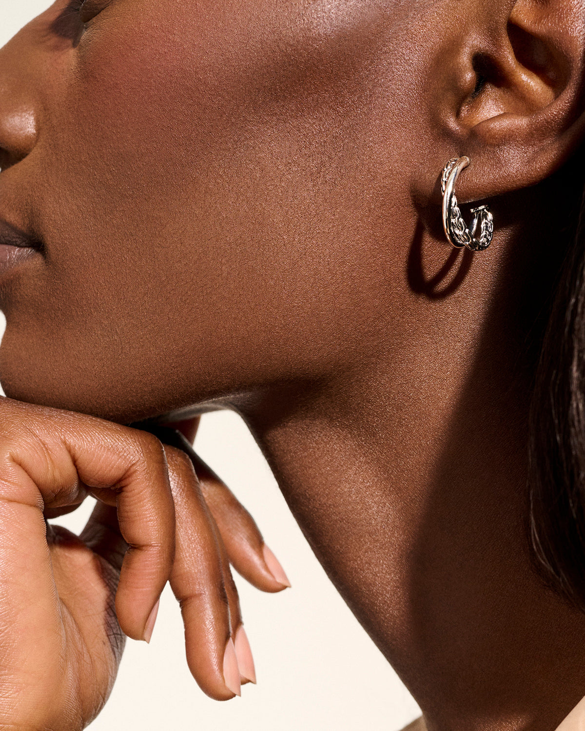 John Hardy Sterling Silver JH Essentials Crossover Earrings
