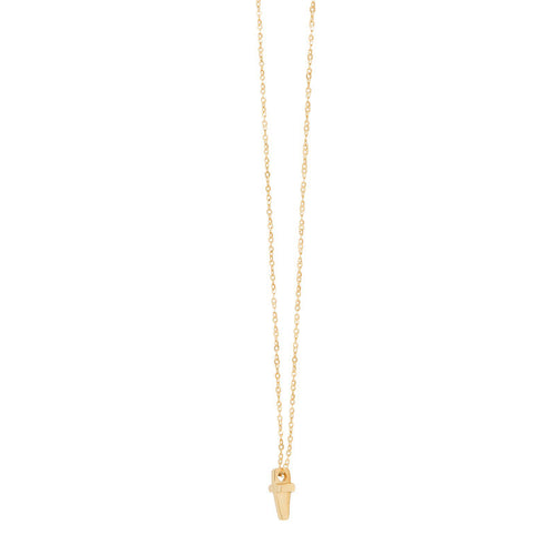 14Kt Yellow Gold Petite Cross Pendant