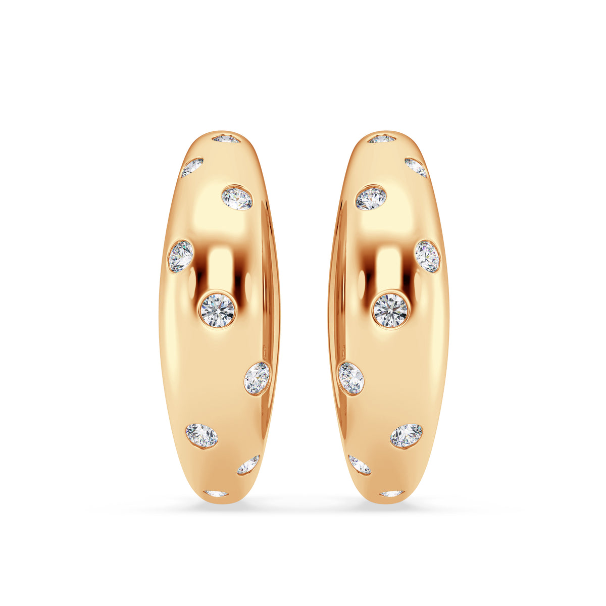 14Kt  Yellow Gold Astre Collection Earrings With .40cttw Natural Diamonds