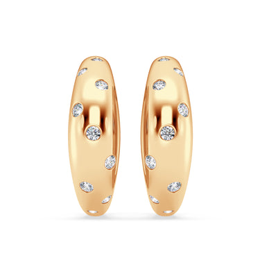 14Kt  Yellow Gold Astre Collection Earrings With .40cttw Natural Diamonds
