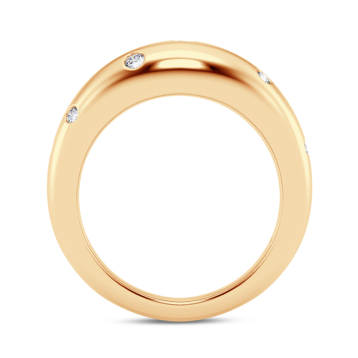 14Kt Yellow Gold Astre Collection Ring With .20cttw Natural Diamonds