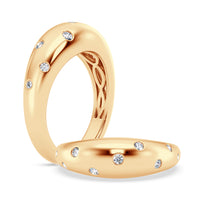 14Kt Yellow Gold Astre Collection Ring With .20cttw Natural Diamonds