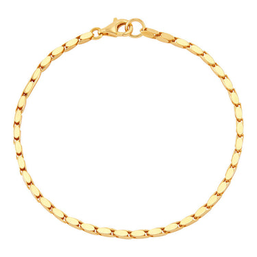 14Kt Yellow Gold 3mm Popcorn Link Bracelet