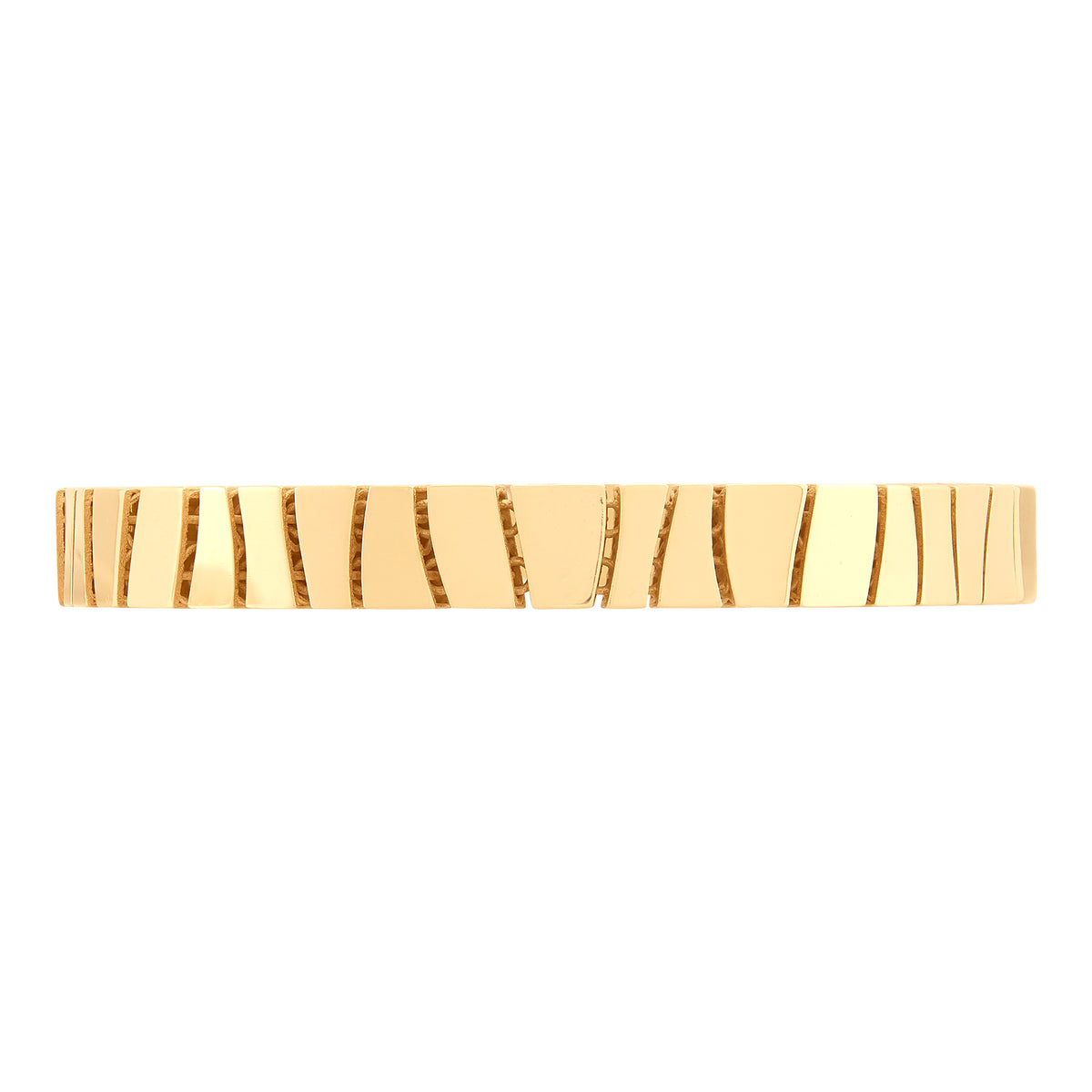 14Kt Yellow Gold 7" Polished Geometric Link Bracelet