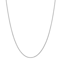 14kt White Gold Solid 1mm 18" Spiga Wheat Chain Necklace