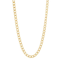 14Kt Yellow Gold 5.10mm 20" Semi-Solid Curb Chain Necklace