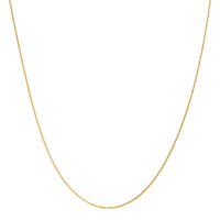 14Kt Yellow Gold 0.75mm 18" Solid Wheat Chain Necklace