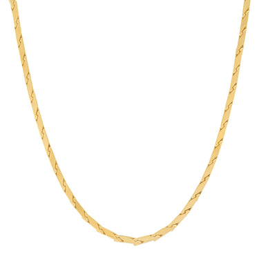 14Kt Yellow Gold 22" Polished Chevron Chain with a Lobster Clasp