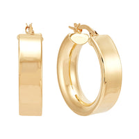14Kt Yellow Gold Polished Bold Hoop Earrings