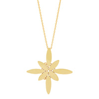 14Kt Yellow Gold Flower Pendant
