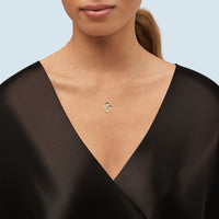 14Kt Yellow Gold Solid Satin Finish Square Pendant