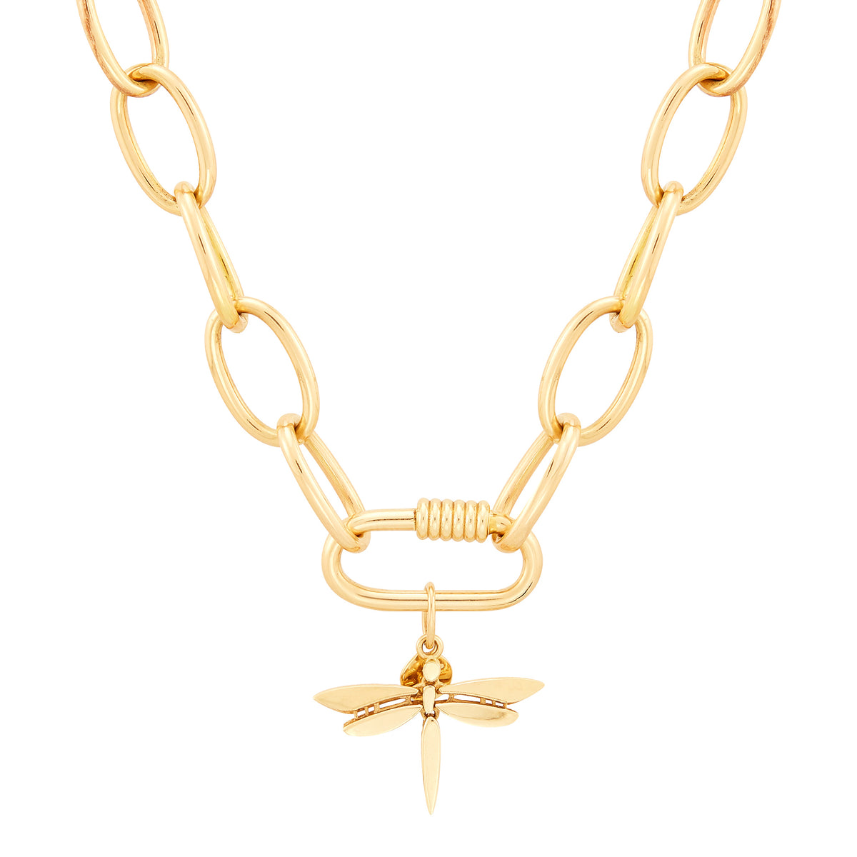 14Kt Yellow Gold Polished Dragonfly Charm