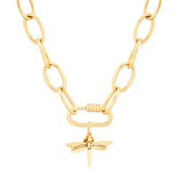 14Kt Yellow Gold Polished Dragonfly Charm