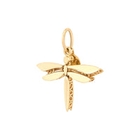 14Kt Yellow Gold Polished Dragonfly Charm