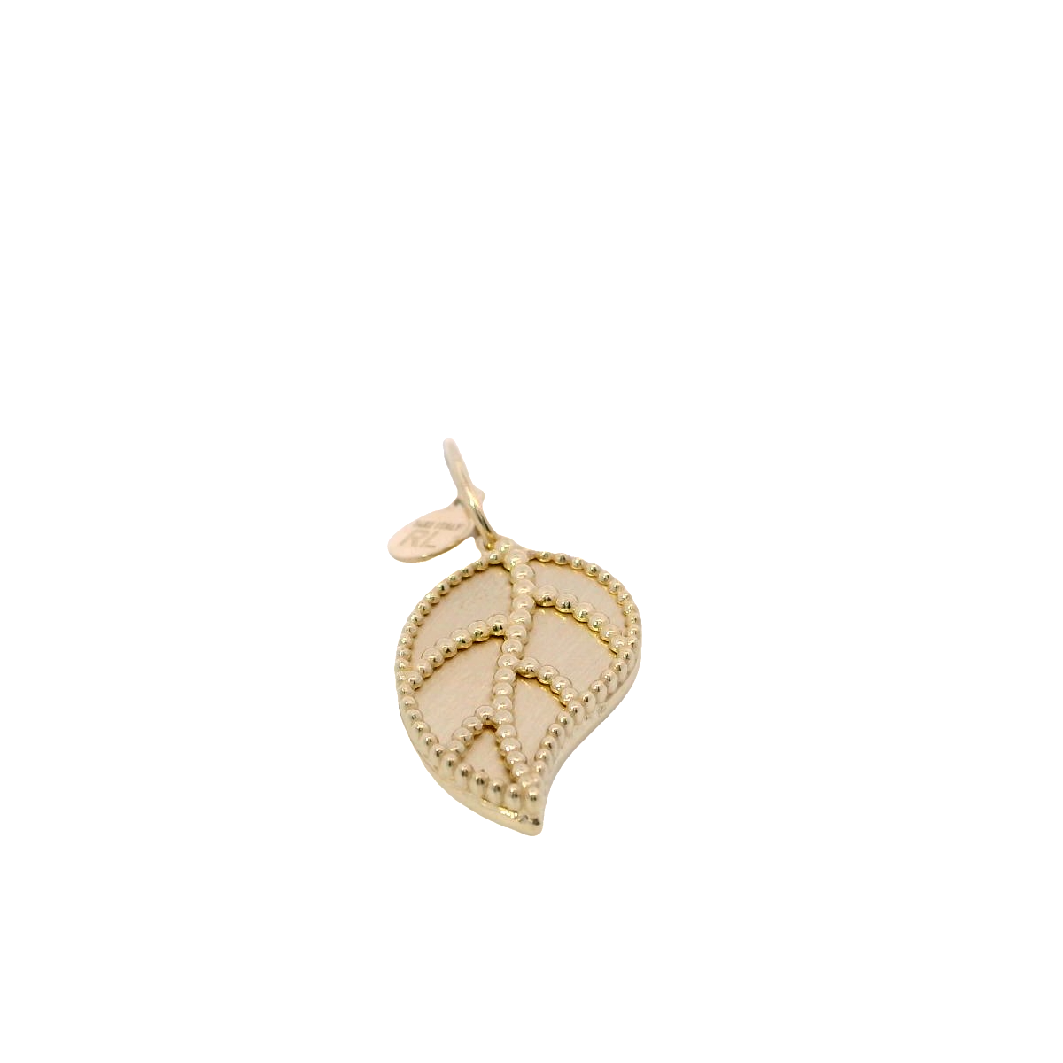 14Kt Yellow Gold Polished Leaf Charm