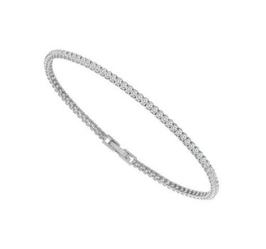 14Kt White Gold 2.90cttw Diamond Flex Bangle Bracelet