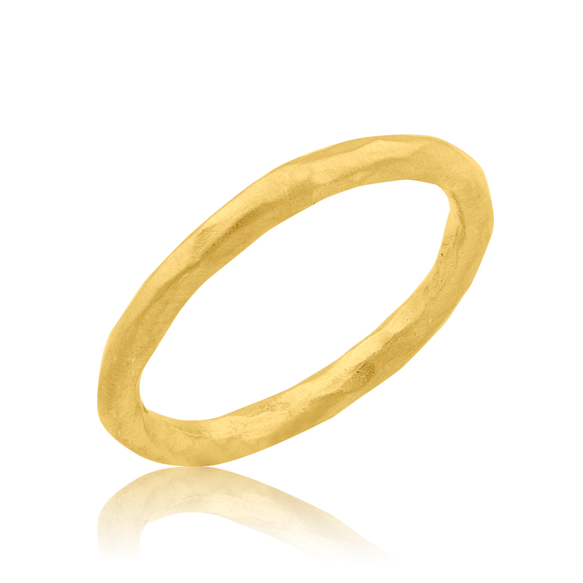 Lika Behar 24Kt Plain Thin Hammered Band
