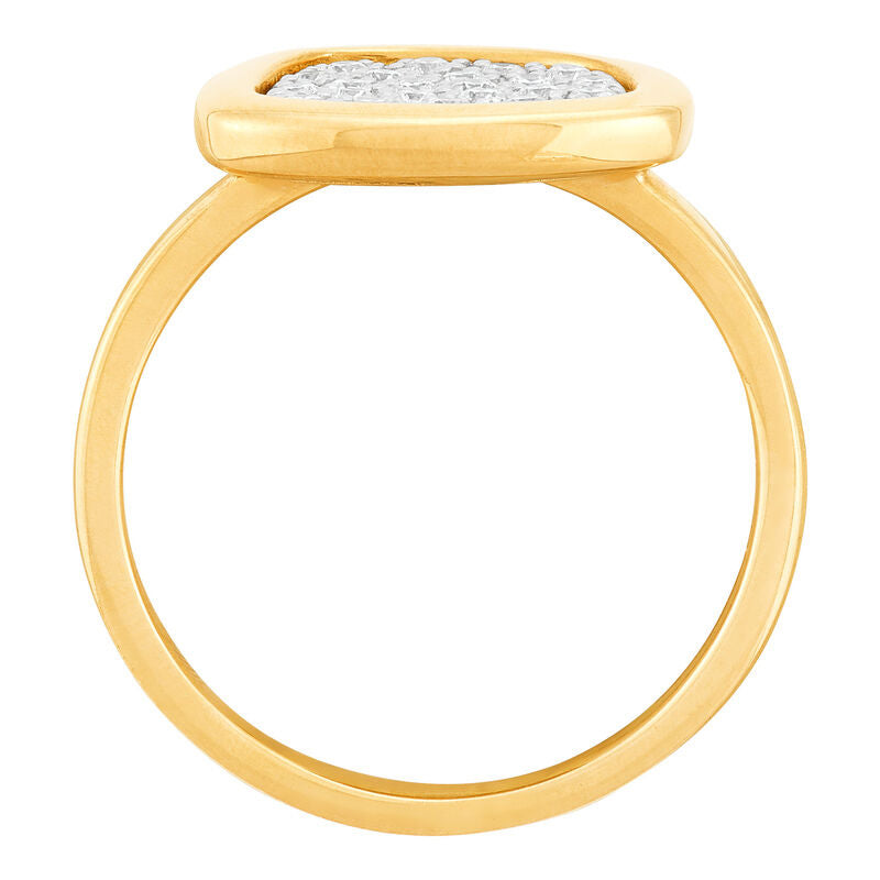 14Kt Yellow Gold 0.25cttw Pave Set Diamond Fashion Ring